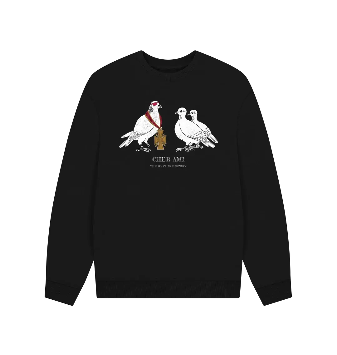 Cher Ami Dark Oversized Sweatshirt (Unisex)